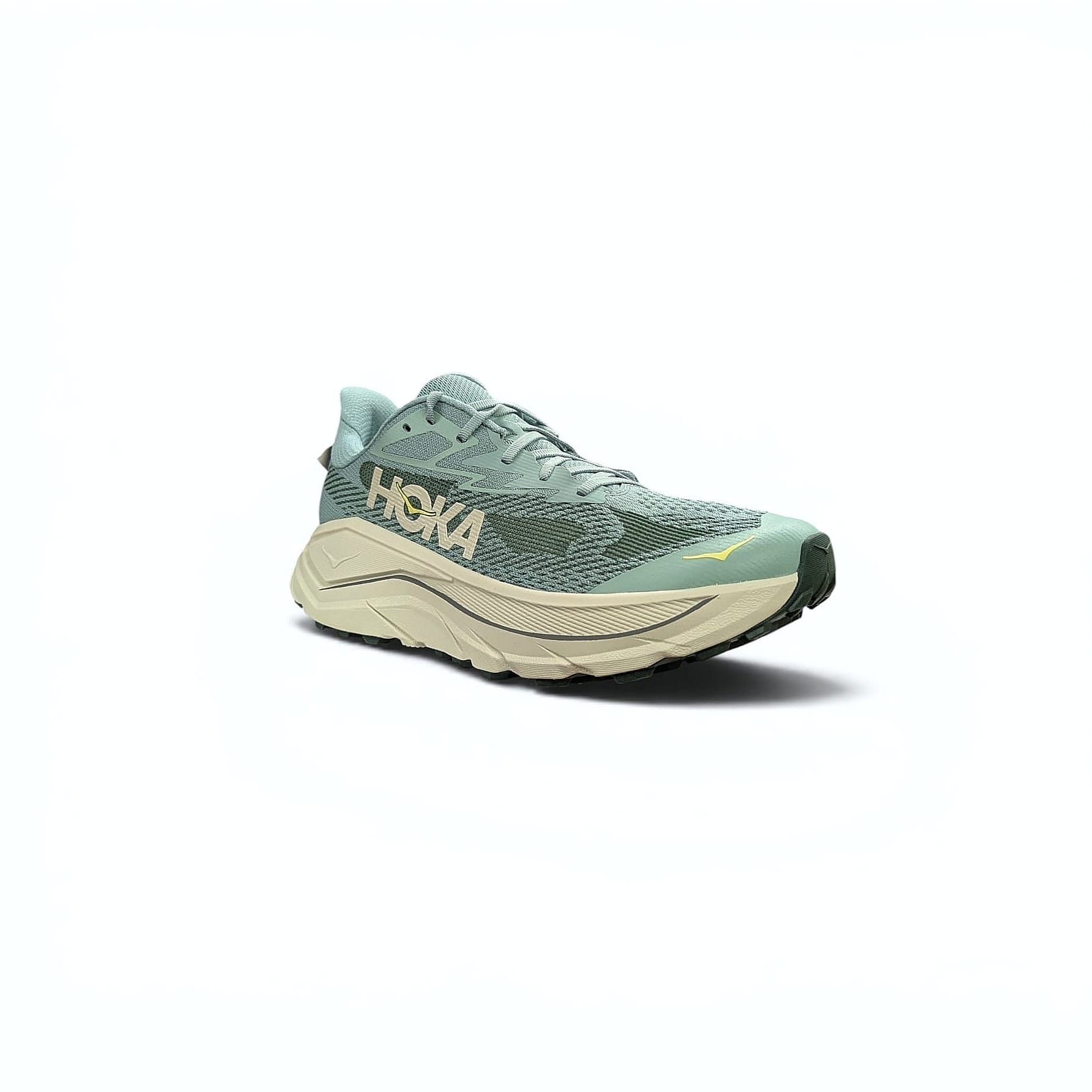Hoka Challenger 8 Herren Trail- Straßen-Laufschuhe Jade .Truffle Salt