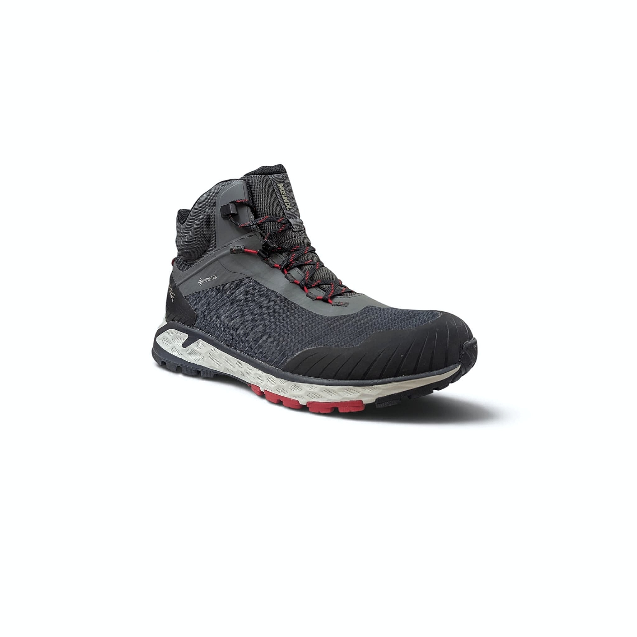 Meindl Power Walker 4.2 Mid Herren Wanderstiefel Anthrazit - Rot