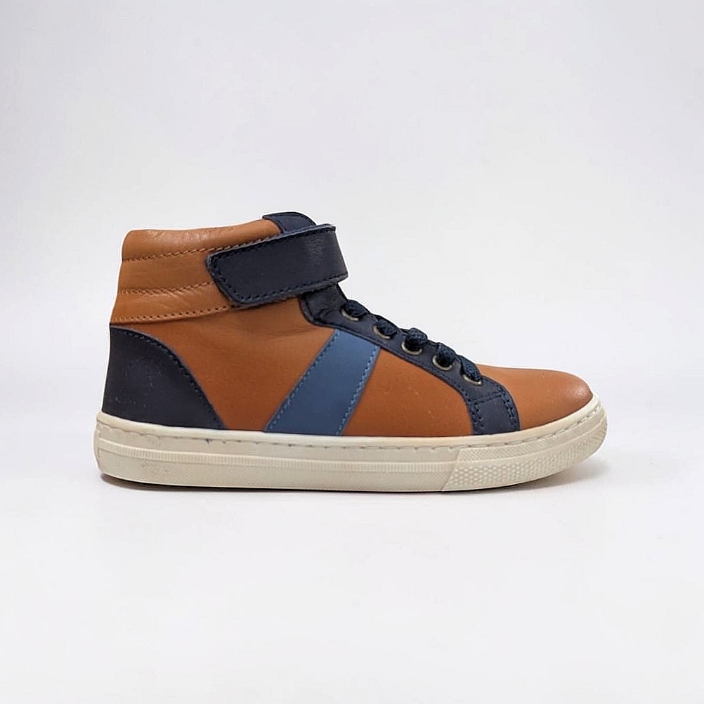 Bisgaard Hari Kinder Winter Sneaker aus Leder – Cognac