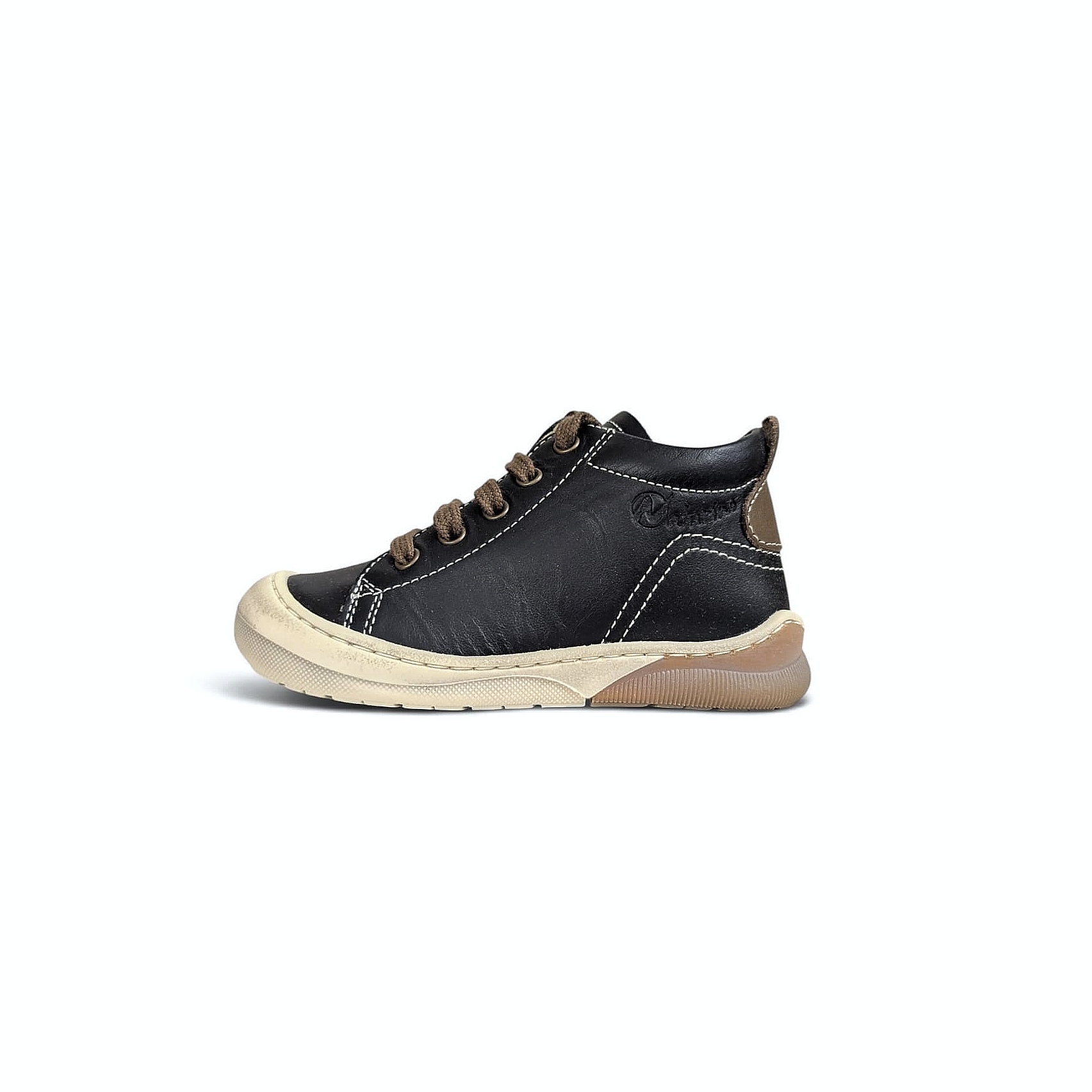 NATURINO Punky Nappa Sneaker – Nero-Topo