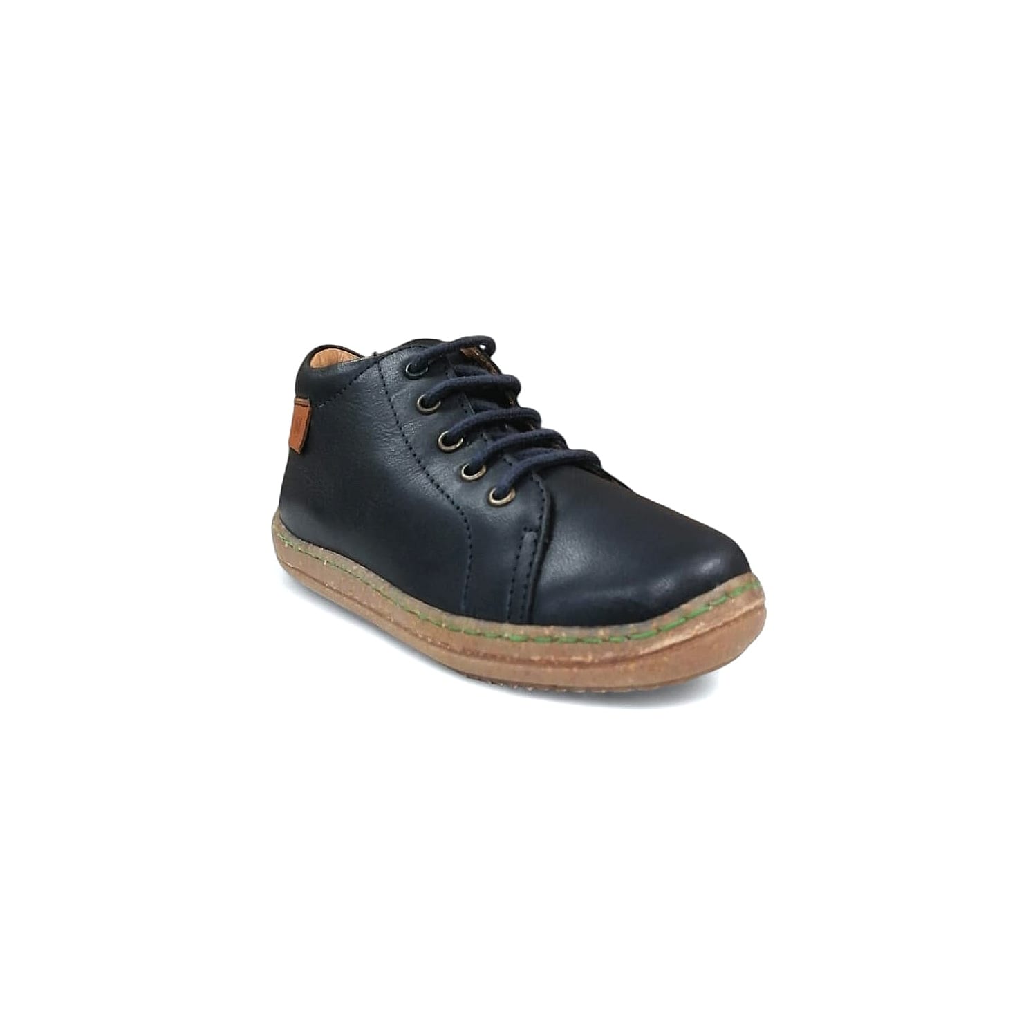 Naturino Vento Nappa Spazz Kinder Schnürsneaker | Bleu-Cognac