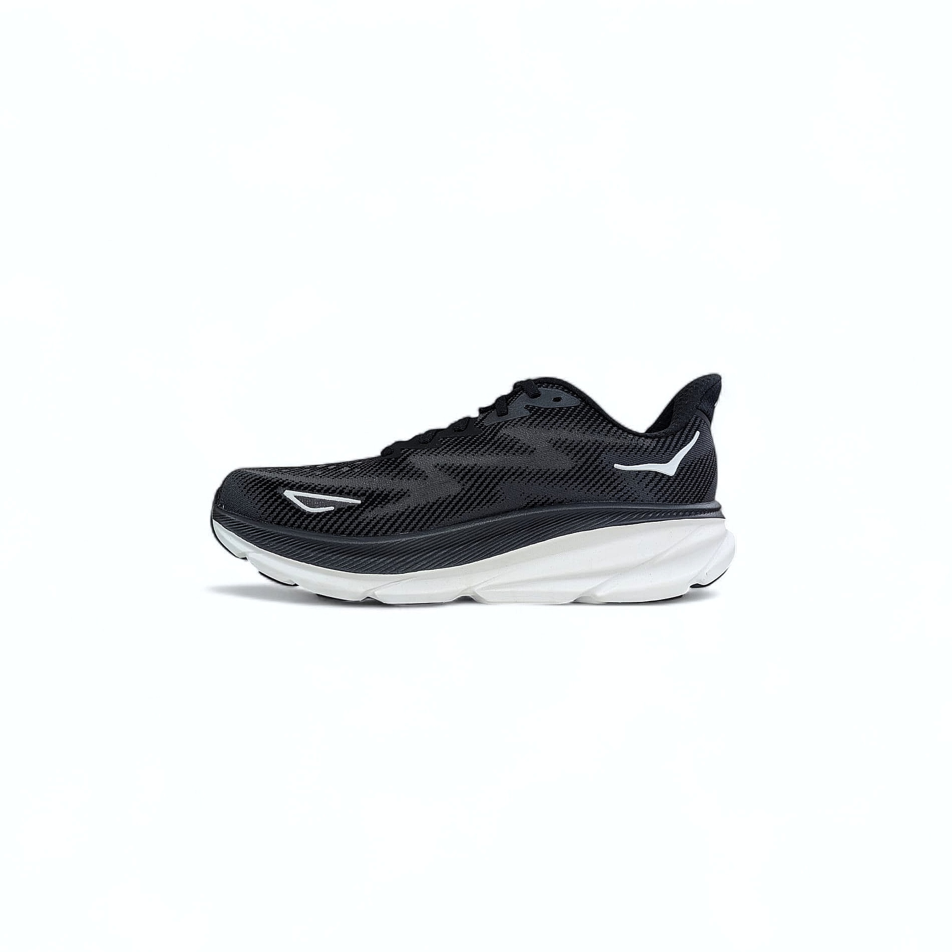 Black Hoka W Clifton 9 Wide Damen Laufschuhe