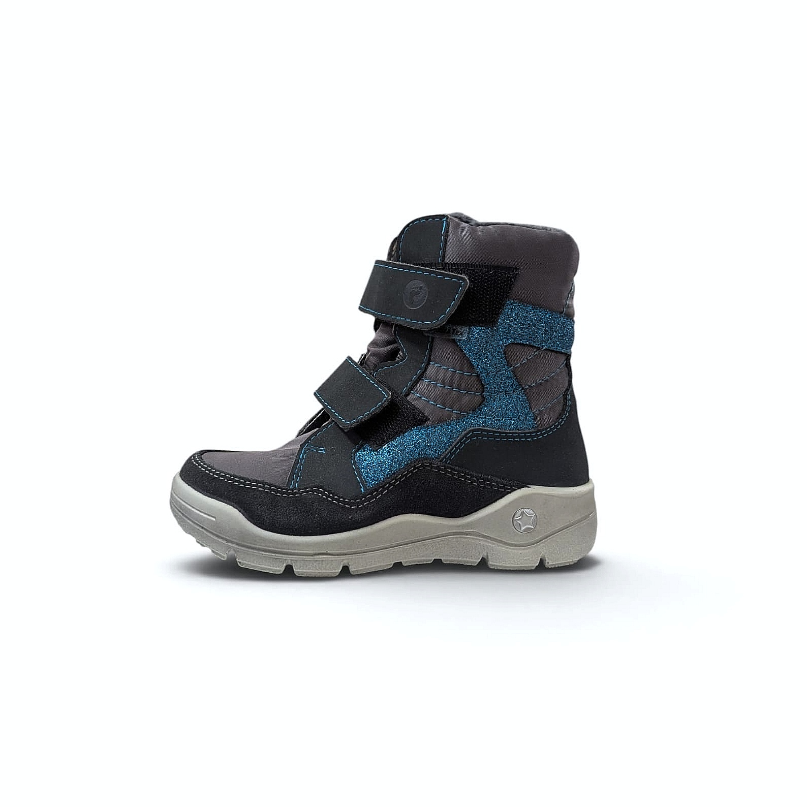Ricosta Lona-S Kinder Winterboots mit Klettverschluss - Grau