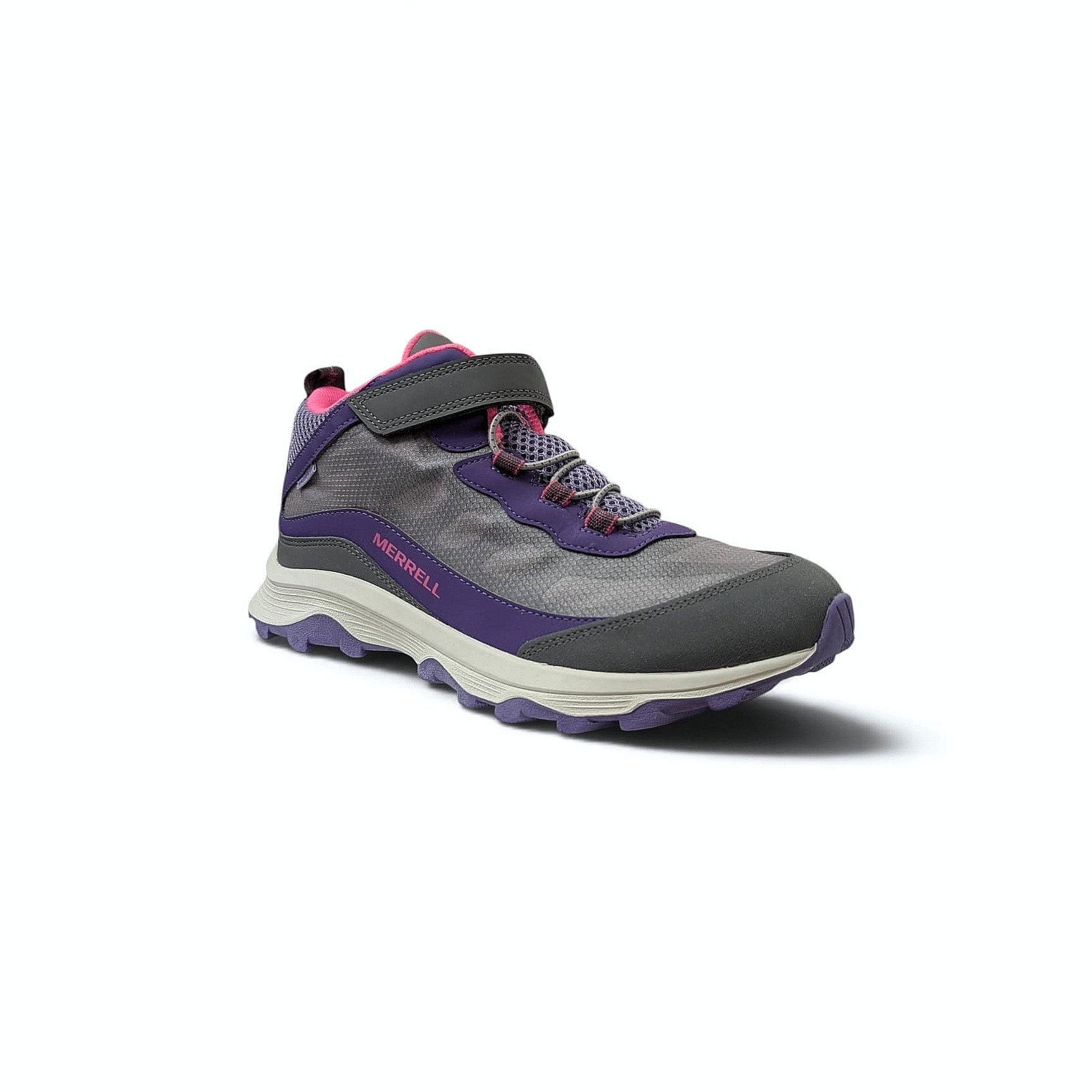 Merrell Moab Speed Mid A-C Waterproof Mädchen Wanderschuhe - Grey-Pink-Purple