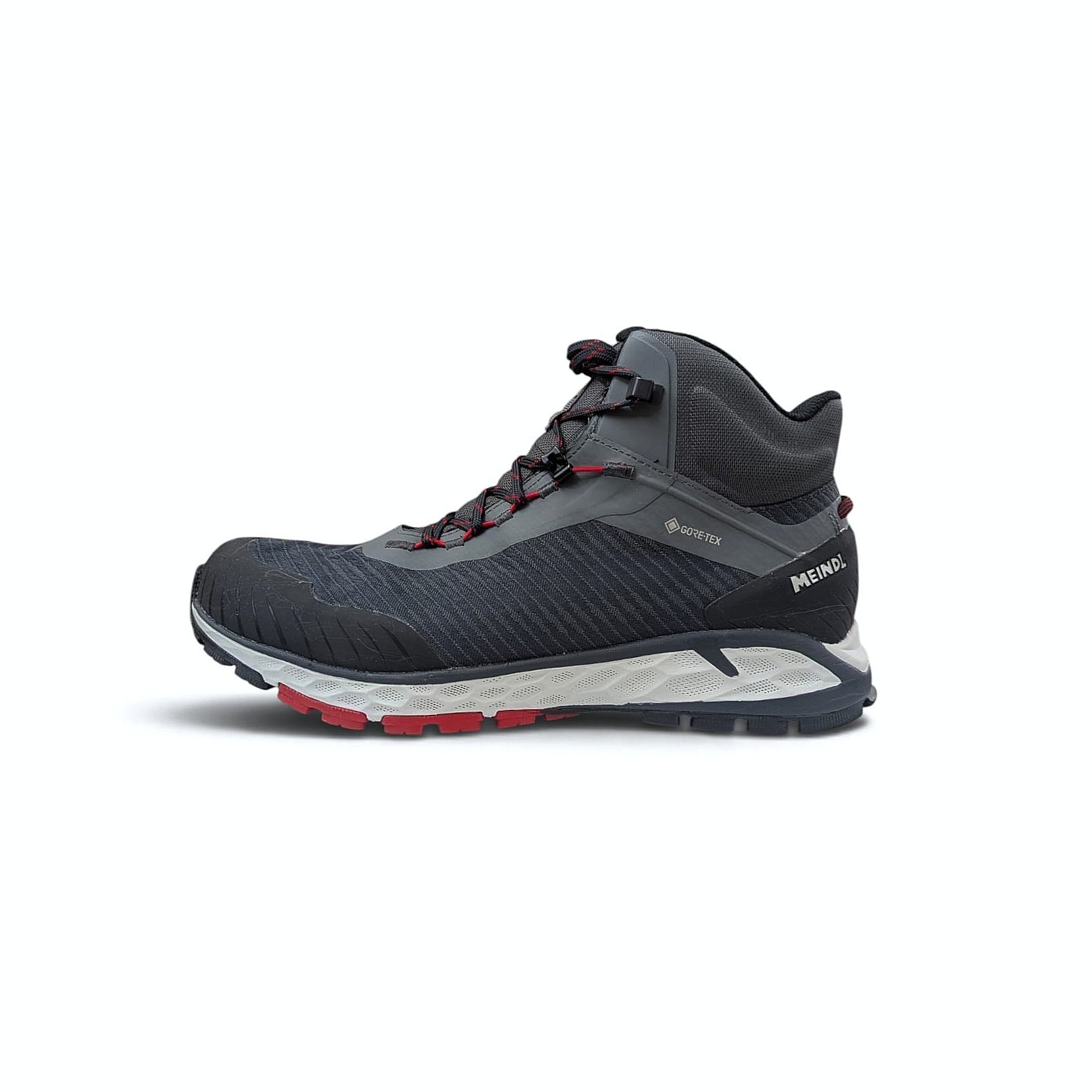 Meindl Power Walker 4.2 Mid Herren Wanderstiefel Anthrazit - Rot