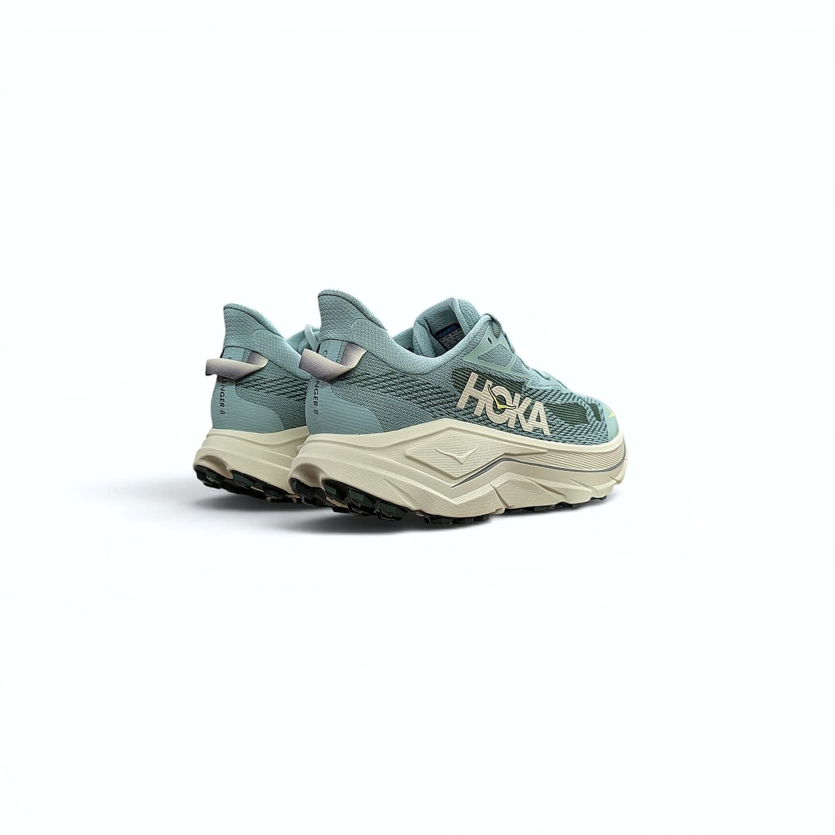 Hoka Challenger 8 Herren Trail- Straßen-Laufschuhe Jade .Truffle Salt