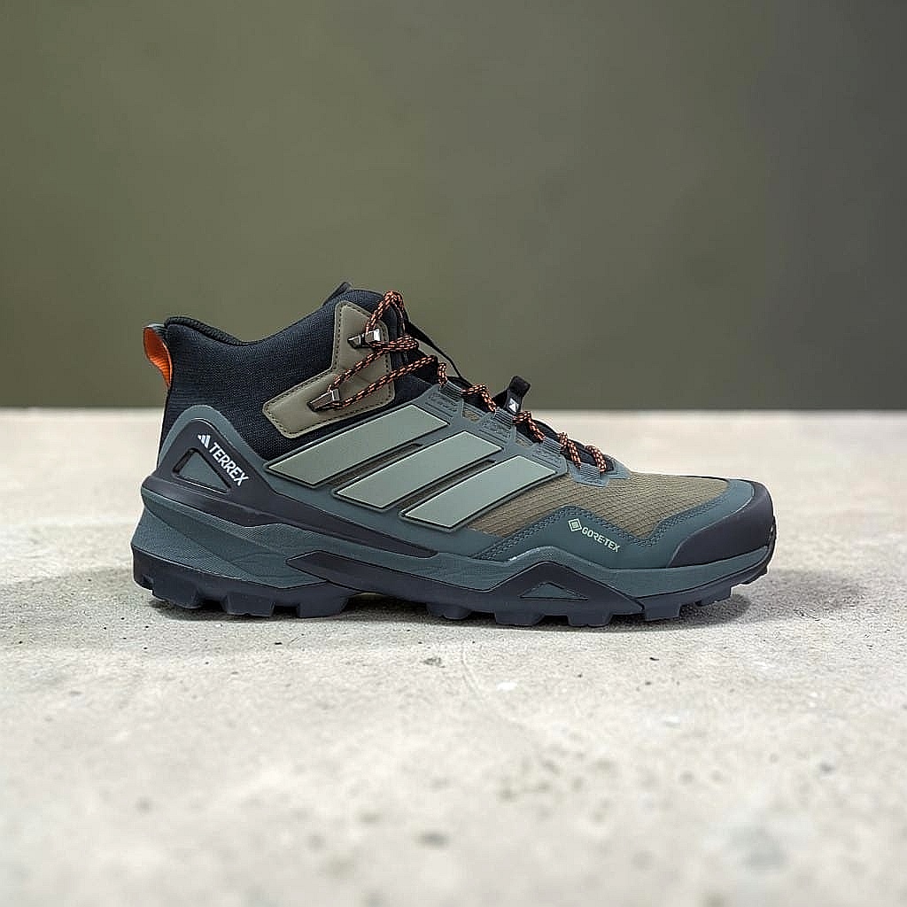 Adidas Terrex Skychaser Mid GTX Herren Wanderschuh -Olive Strata-Silver Green-CBlack