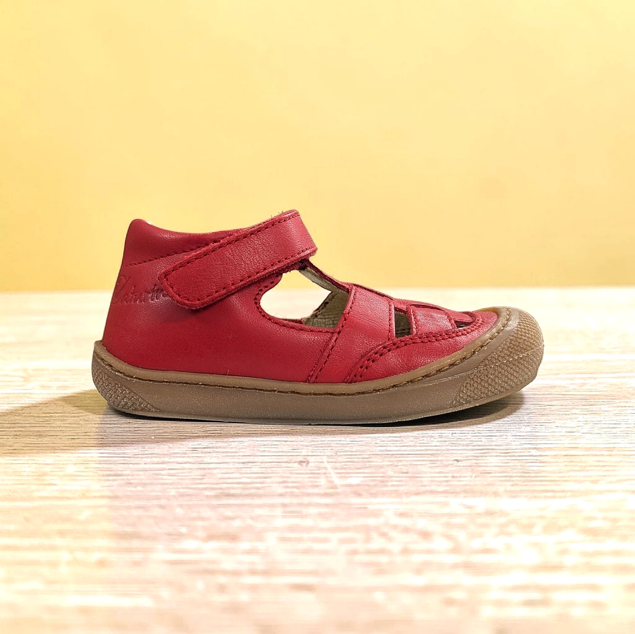 Rot Naturino Wad Kinder Halbsandalen