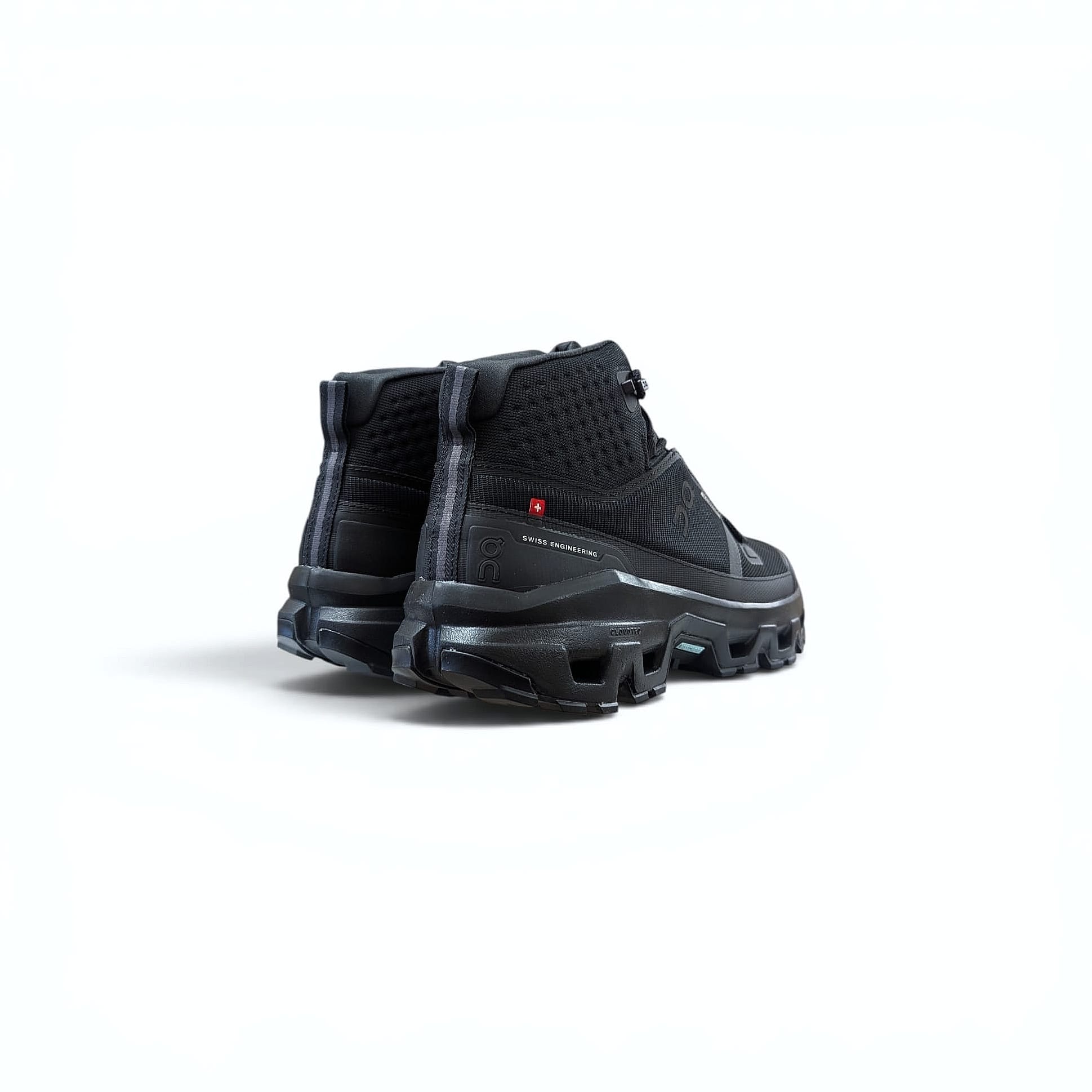 On Cloudrock Mid WP Damen Wanderschuh - Black-Black