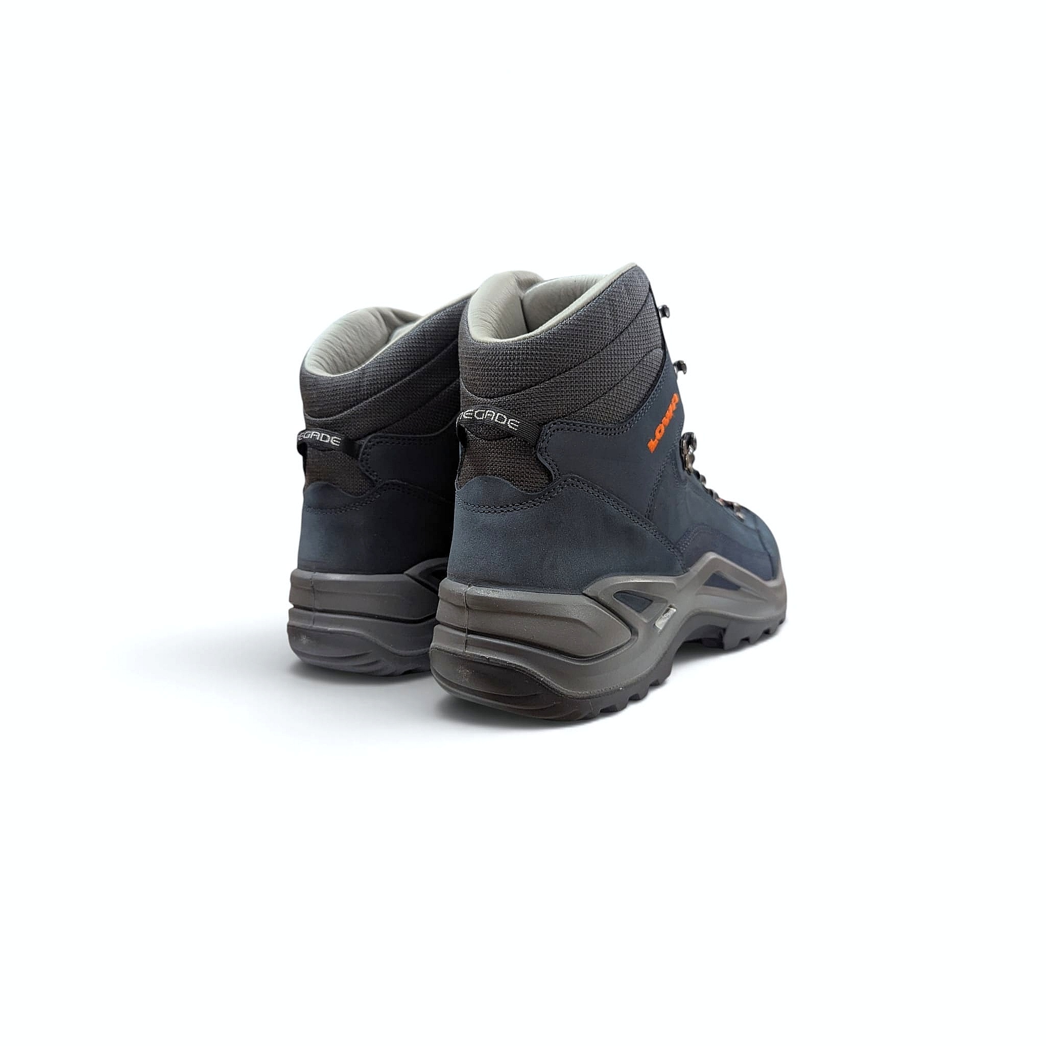 LOWA Renegade LL Mid Herren Wanderschuh – Dunkelblau/Orange