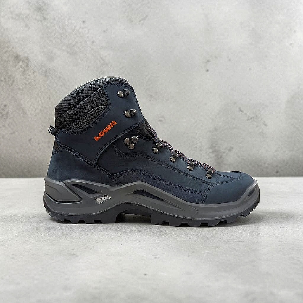 LOWA Renegade LL Mid Herren Wanderschuh – Dunkelblau/Orange