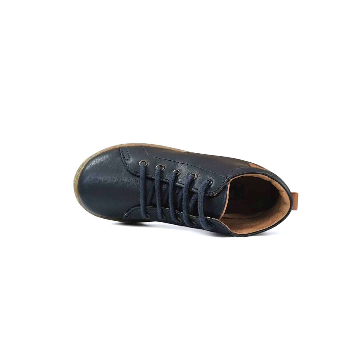 Naturino Vento Nappa Spazz Kinder Schnürsneaker | Bleu-Cognac