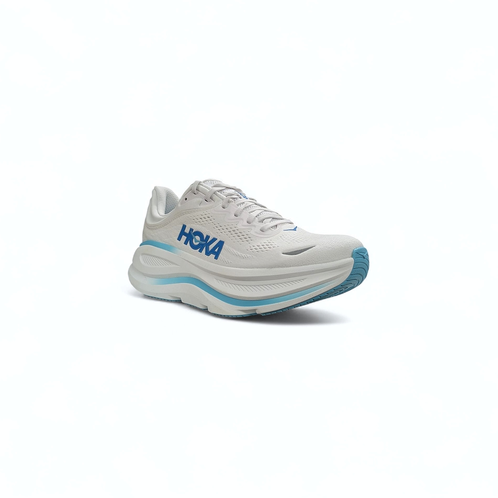 White Hoka M Bondi 9 Herren Laufschuhe