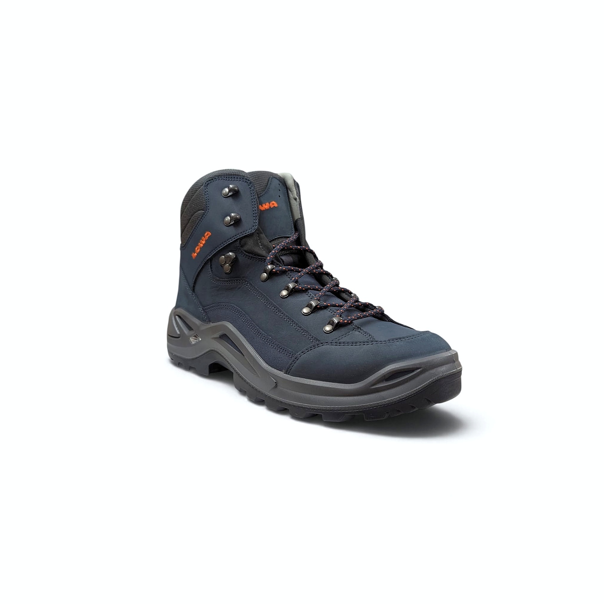 LOWA Renegade LL Mid Herren Wanderschuh – Dunkelblau/Orange